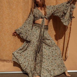 Simona Bell Sleeve Wrap top