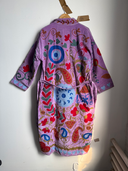 Reversible Pipa Long Embroidered Velvet Jacket
