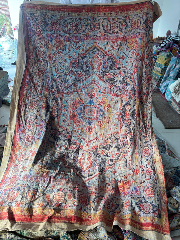 Cárdigan Kantha Alfombra Persa - Mandala Acuarela