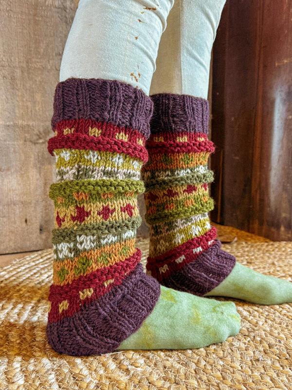 Hand Knit 100% Wool Leg Warmers