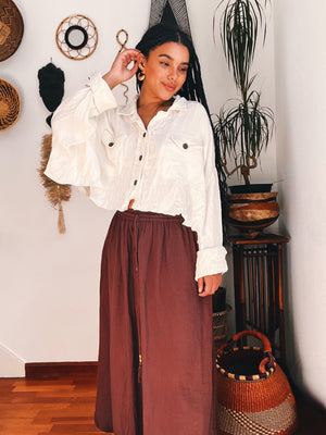 Organic Cotton Bamboo Crop Shacket