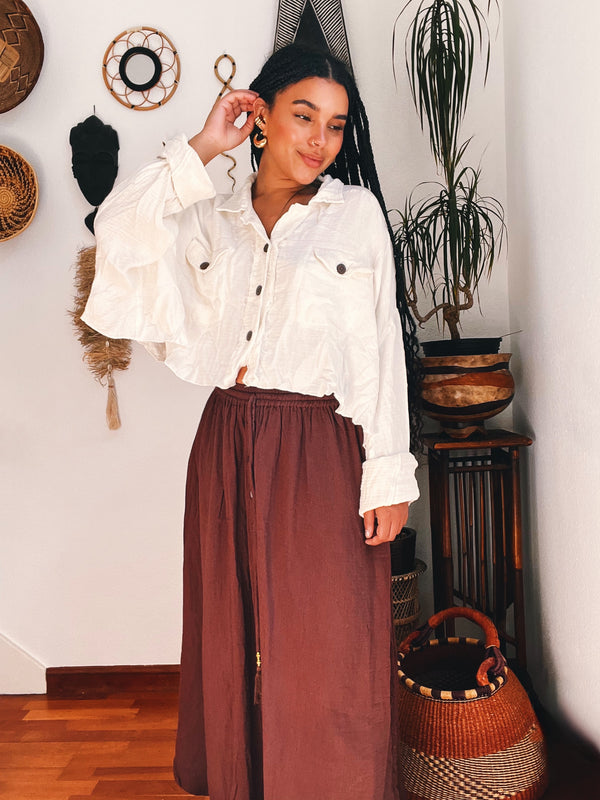 Organic Cotton Bamboo Crop Shacket