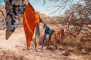 Recycled Silk Boho Flags