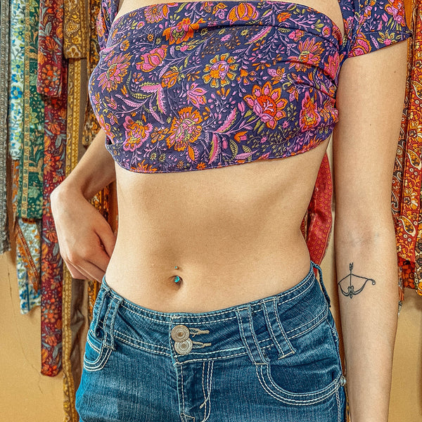Multi-Way Silk Bandeau Wrap Top / Headband