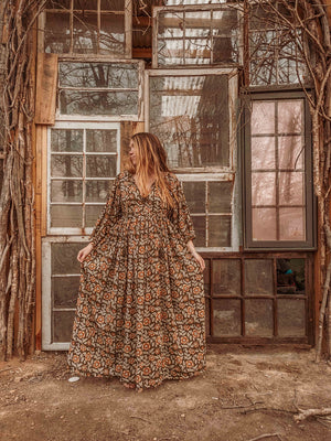 Marlowe Organic Cotton Hand Block Printed Dress