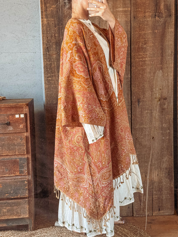Abundancy Wool Reversible Kimono Jacket