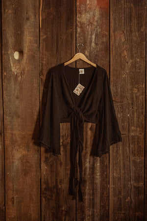 Liberty Bell Sleeve Wrap Top Organic Cotton Bamboo