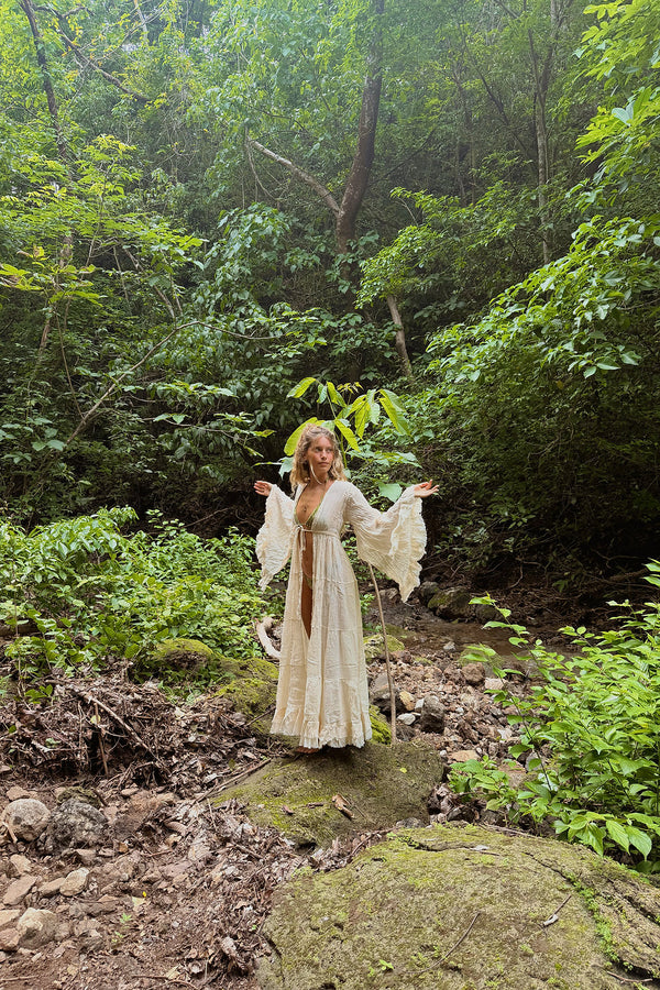 Sunwashed Raw Organic Cotton Kimono