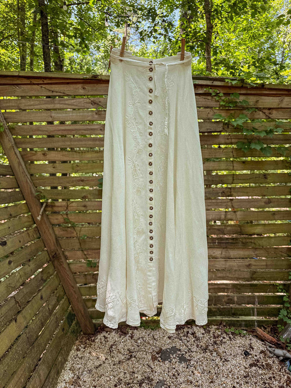 Santina Button Skirt