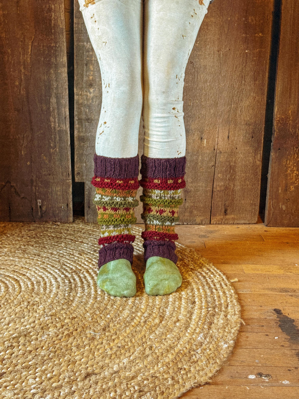 Hand Knit 100% Wool Leg Warmers