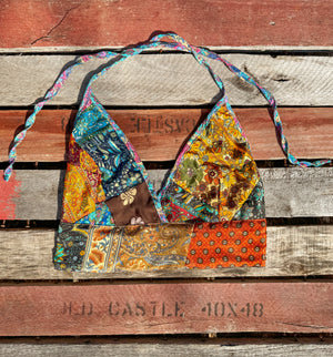 Recycled Patchwork Bralette