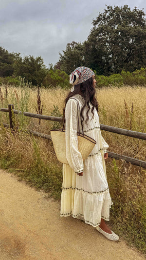 Giovanna Dress Hand Embroidered Cotton