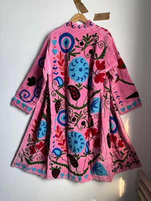 Reversible Pipa Long Embroidered Velvet Jacket