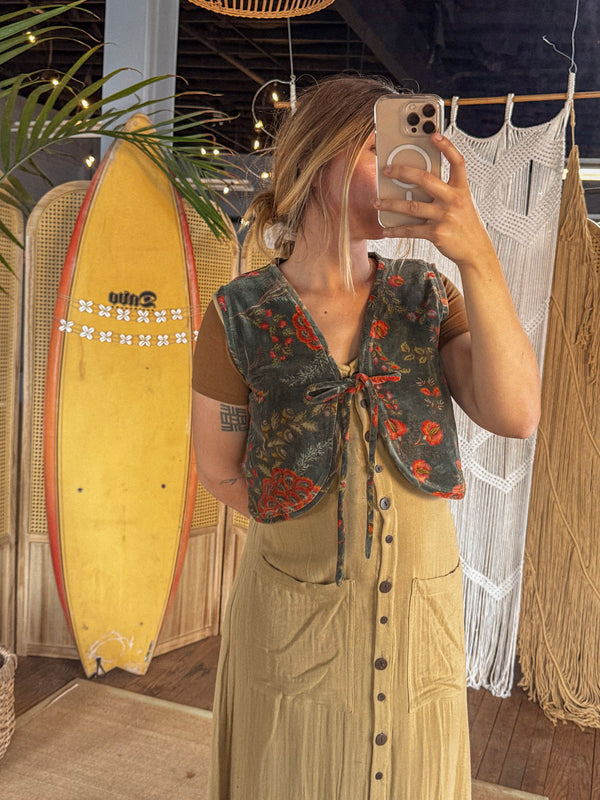 Mae Organic Cotton Velvet Vest