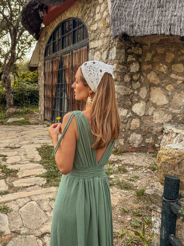Delia Maxi Shoulder Cinch Dress