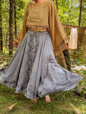 Santina Button Skirt