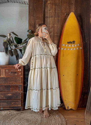 Giovanna Dress Hand Embroidered Cotton
