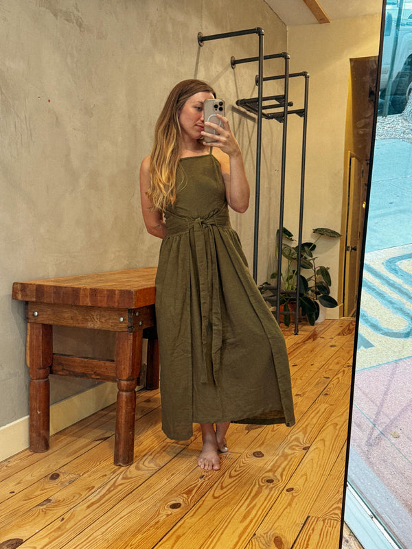 Apron Wrap Dress 100% Cotton