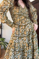 Emilia Organic Cotton Hand Block-Print Maxi Dress