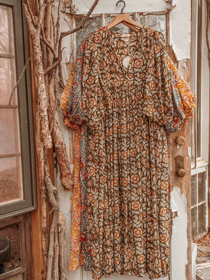 Marlowe Organic Cotton Hand Block Printed Dress