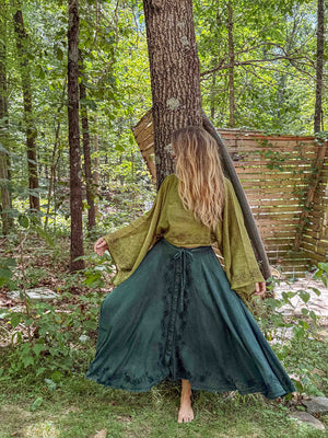 Santina Button Skirt