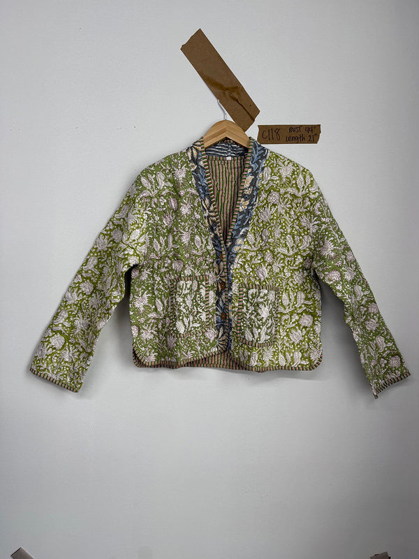 Matilda Cropped Kantha Cardigan