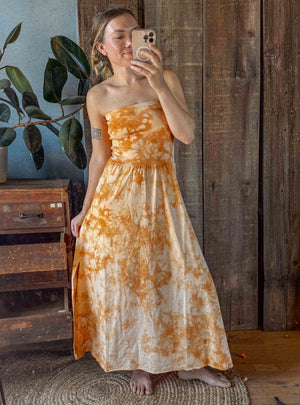 Hemp Organic Cotton Yoga Skirt / Dress - Hand Dyed