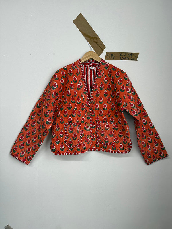 Matilda Cropped Kantha Cardigan