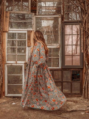Marlowe Organic Cotton Hand Block Printed Dress