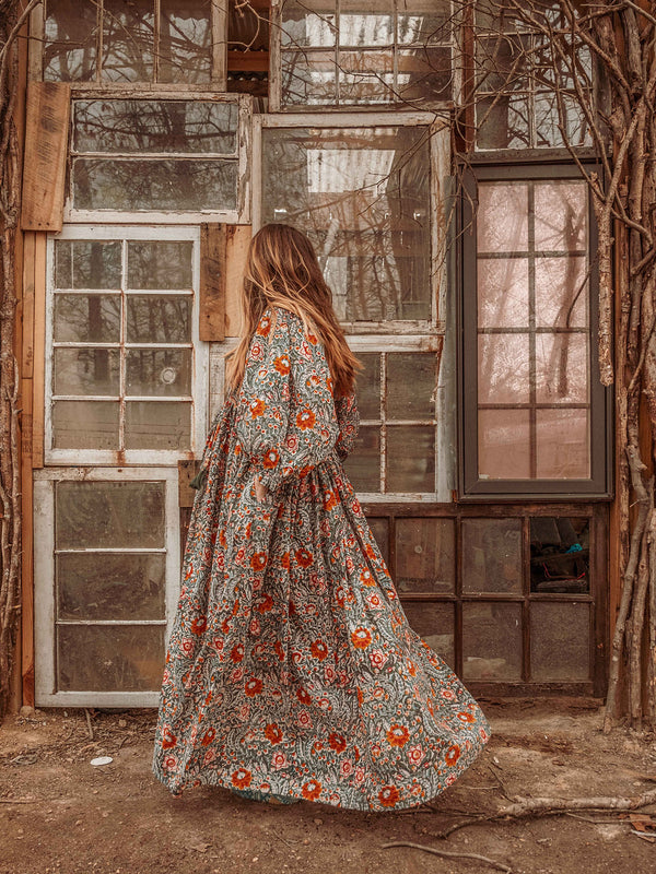 Marlowe Organic Cotton Hand Block Printed Dress