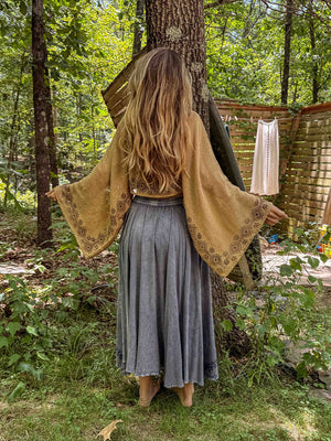 Santina Button Skirt