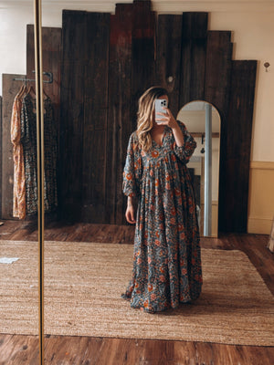 Marlowe Organic Cotton Hand Block Printed Dress