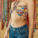 Multi-Way Silk Bandeau Wrap Top / Headband