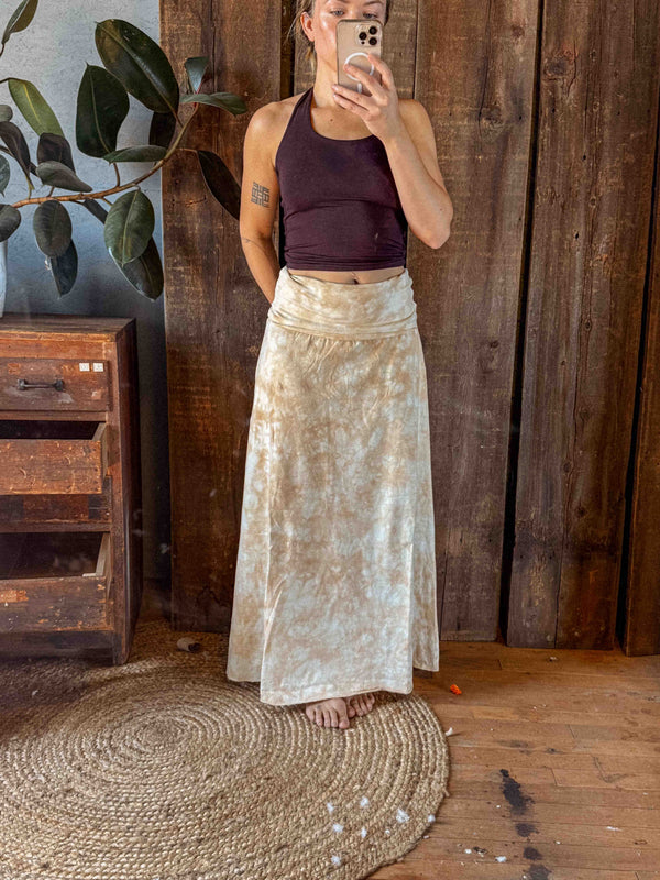 Hemp Organic Cotton Yoga Skirt / Dress - Hand Dyed