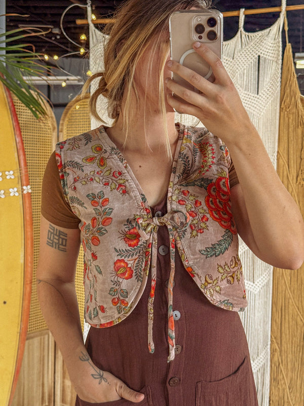 Mae Organic Cotton Velvet Vest