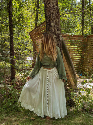 Santina Button Skirt
