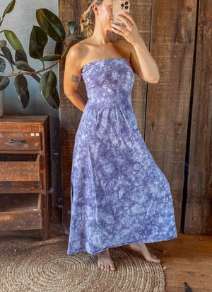 Hemp Organic Cotton Yoga Skirt / Dress - Hand Dyed