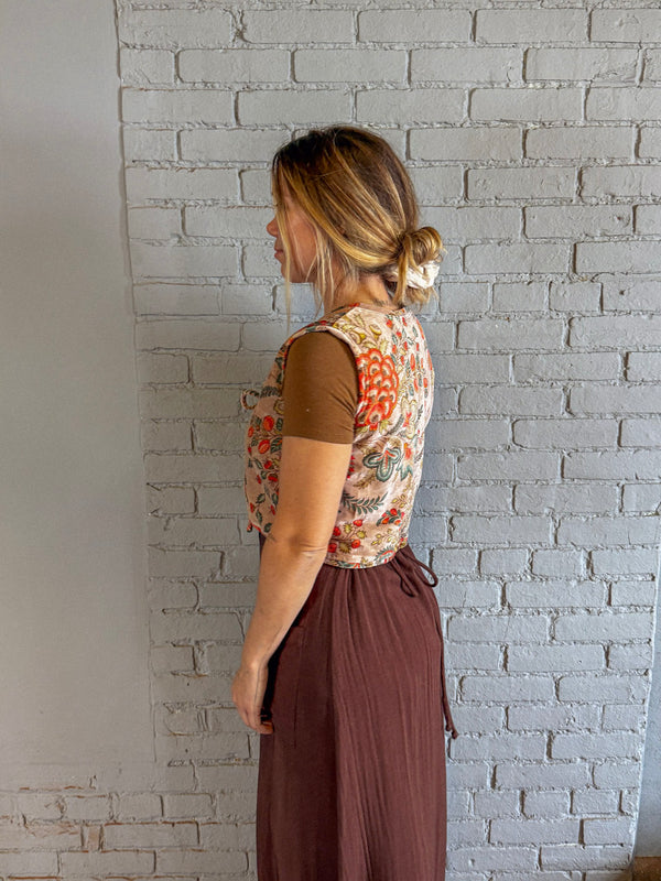 Mae Organic Cotton Velvet Vest