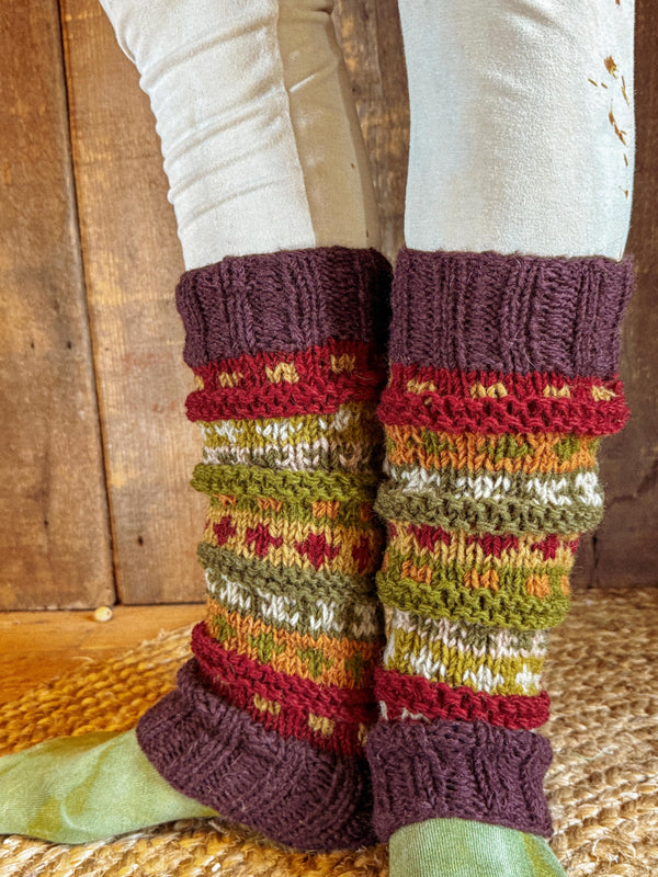 Hand Knit 100% Wool Leg Warmers