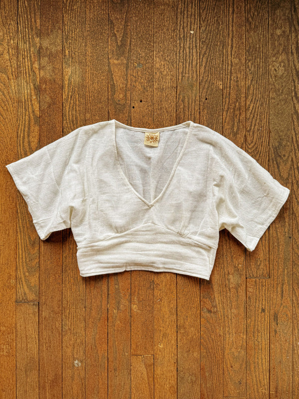Jala Cotton Woven Crop Top