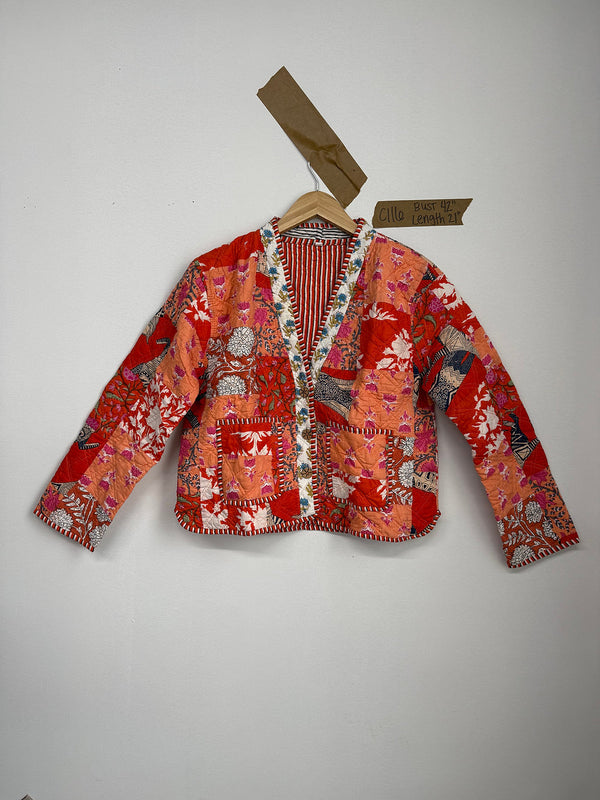 Matilda Cropped Kantha Cardigan