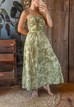 Hemp Organic Cotton Yoga Skirt / Dress - Hand Dyed