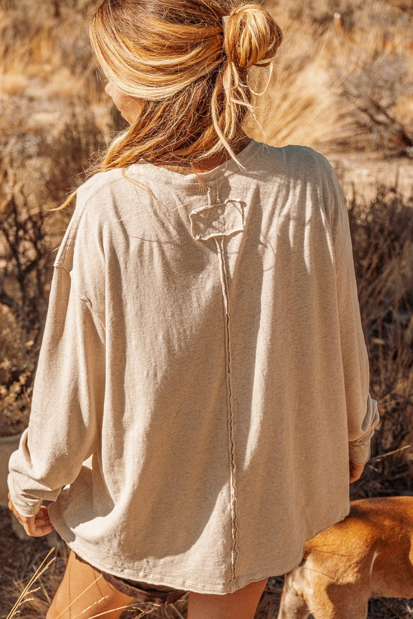 LONG SLEEVE HEMP SHIRT: Hemp Organic Cotton