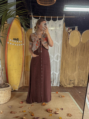 Mae Organic Cotton Velvet Vest