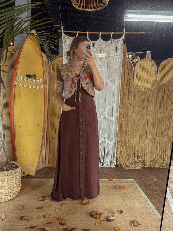 Mae Organic Cotton Velvet Vest