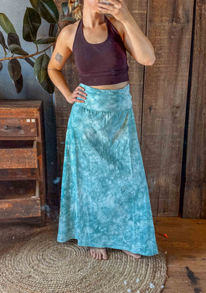 Hemp Organic Cotton Yoga Skirt / Dress - Hand Dyed