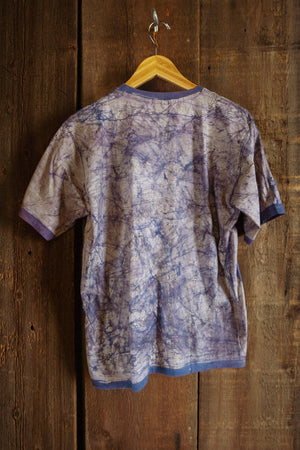 Batik Dyed Moon Sun Tee ~ Blue