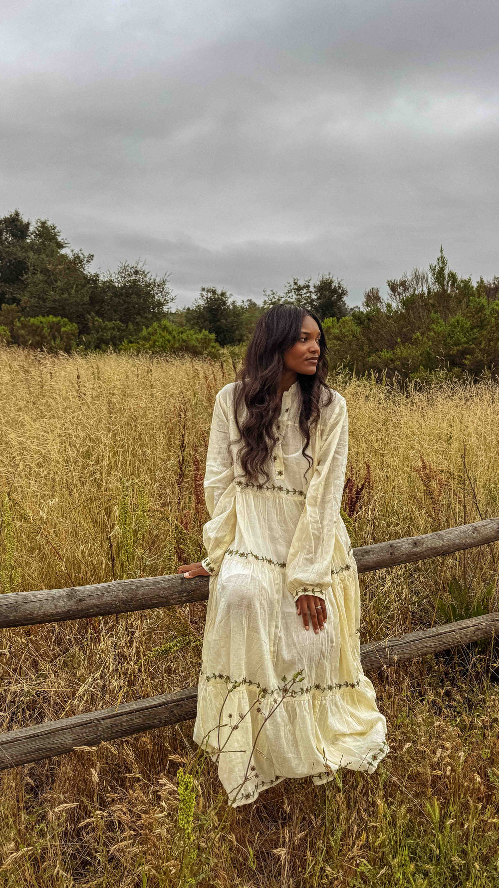 Giovanna Dress Hand Embroidered Cotton