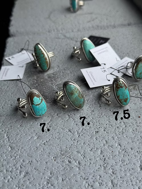 El Anillo Huff: Plata de Ley + Turquesa