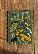 Cuaderno espiral bordado de algodón y lino
